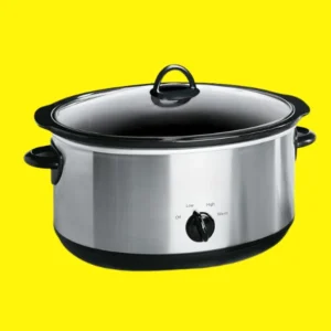 Crock-Pot 7-Quart Oval Manual Slow Cooker, Stainless Steel, Removable Stoneware, Ideal for Family Meals and Entertaining